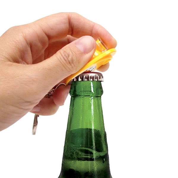 Plastic Construction Hat Bottle Opener Keychain