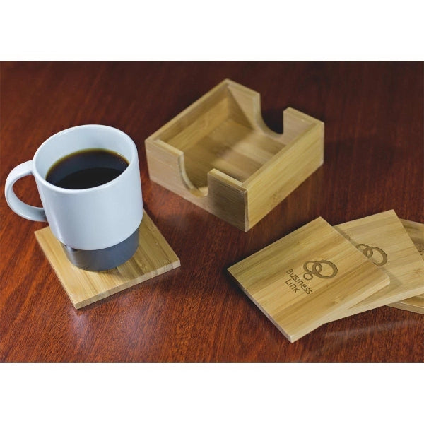Bamboo Coaster Set