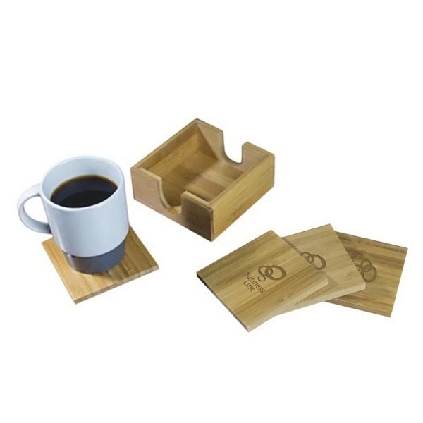 Bamboo Coaster Set