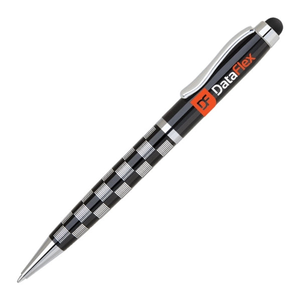 Korra Checkered Twist Action Ballpoint Pen W/ Stylus