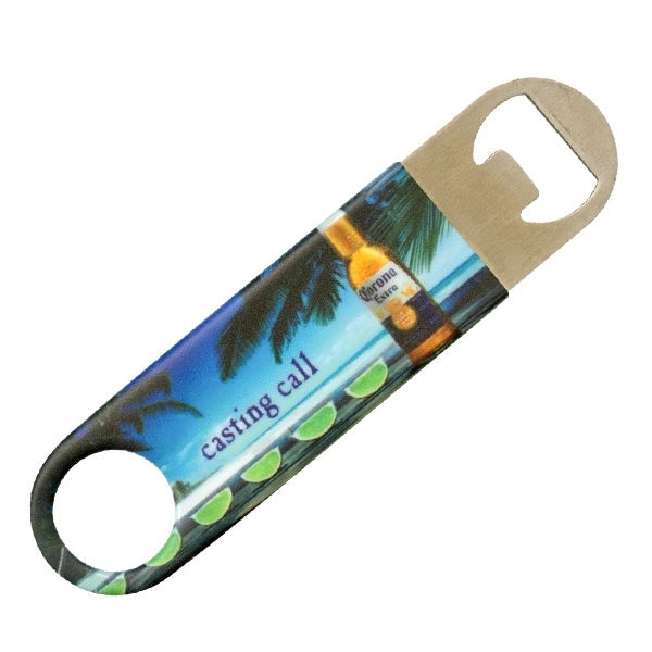 White Vinyl Grip Bottle Opener