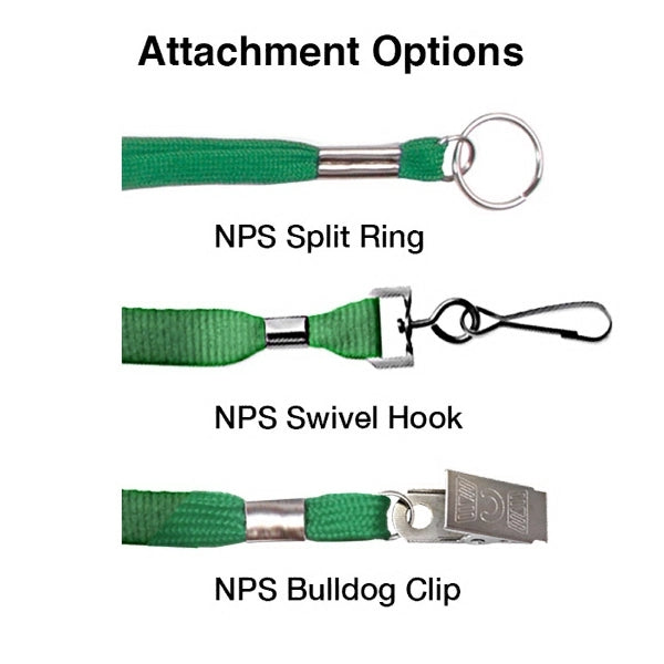 3/8" Blank Non-Breakaway Polyester Lanyards with Split Ring