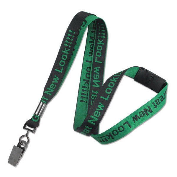 3/8" Custom Woven Polyester Lanyards