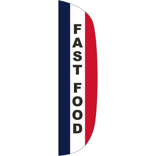 3' x 15' Message Flutter Flag - Fast Food