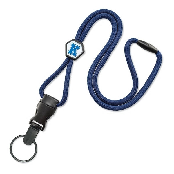 1/4" Quick-Ship Detachable Lanyards w/ Diamond Custom Slider
