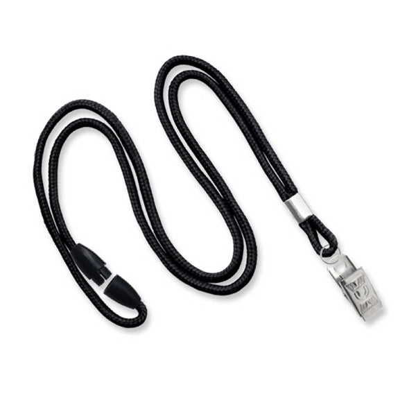 1/8" Blank Breakaway Lanyards with Bulldog Clip
