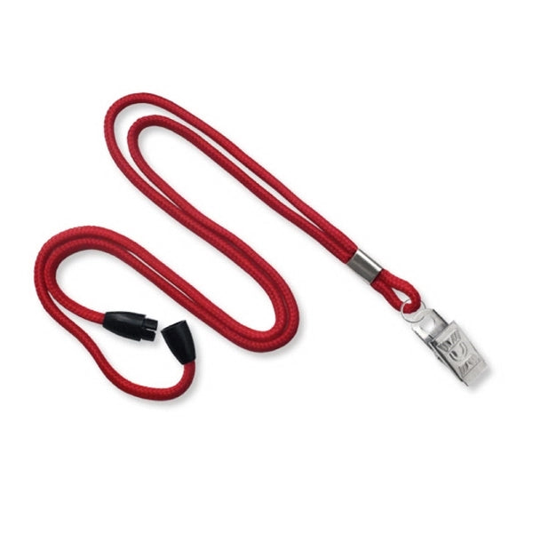 1/8" Blank Breakaway Lanyards with Bulldog Clip