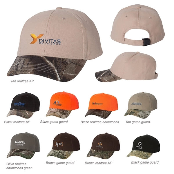 Kati Structured Solid Crown Camouflage Cap