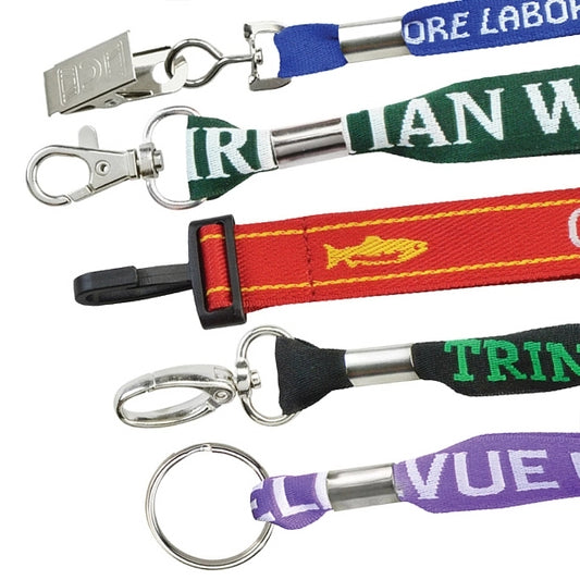 3/8" Custom Woven Polyester Lanyards