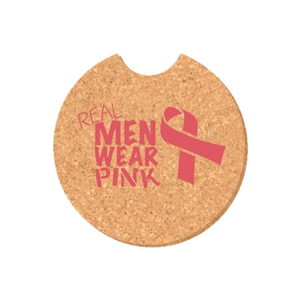 2 1/2" Round Solid Cork Car Coaster