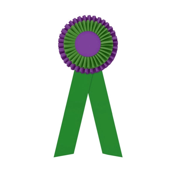 5" Double Rosette 12" long w/2 Streamers