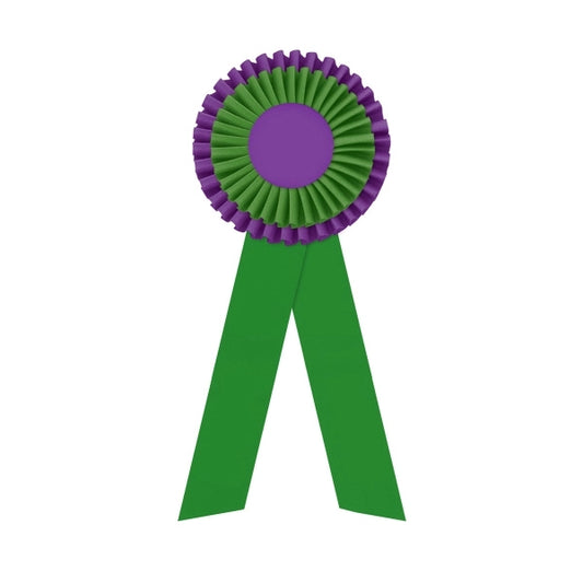 5" Double Rosette 12" long w/2 Streamers
