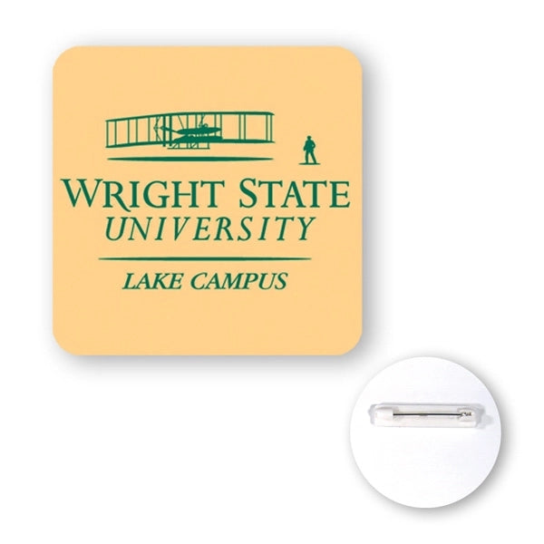2" Square Full Color Poly Button
