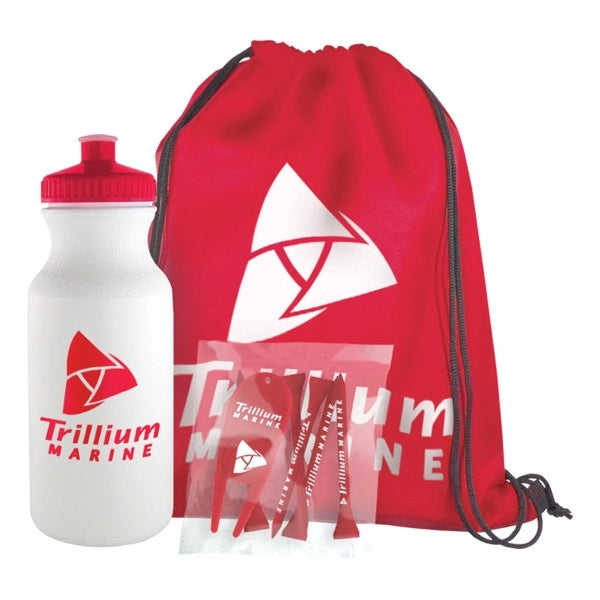 Bag and Bottle Golf Tee Pack Kit