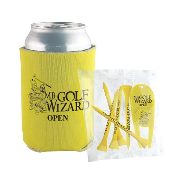 Can Coolie and Golf Tee Poly Bag Kit