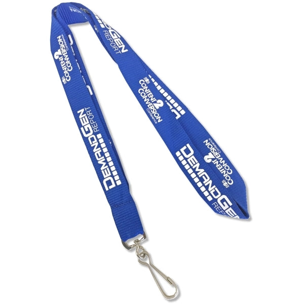3/4" Wide Economy Flat Polyester Lanyard - Screen Printed