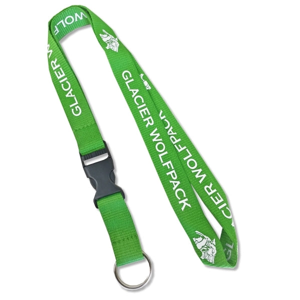 3/4" Wide Economy Flat Polyester Lanyard - Screen Printed