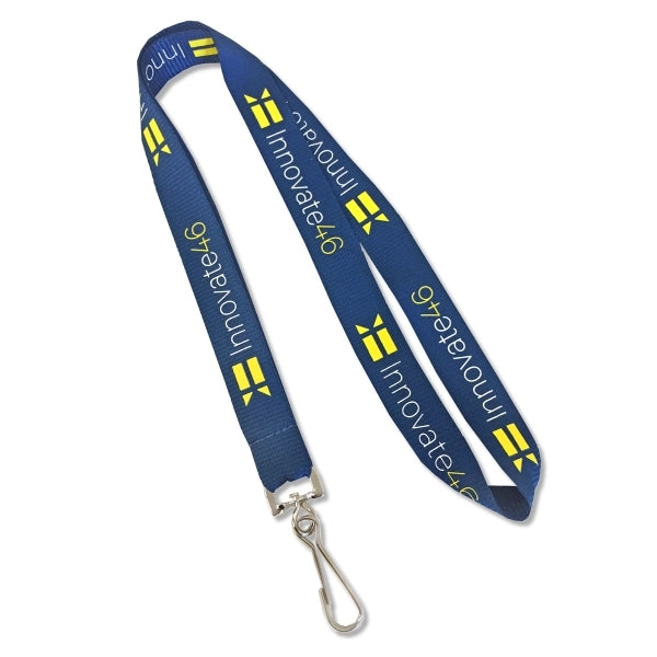 3/4" Wide Economy Flat Polyester Lanyard - Screen Printed