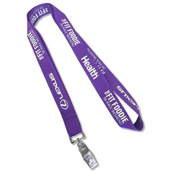 3/4" Wide Economy Flat Polyester Lanyard - Screen Printed