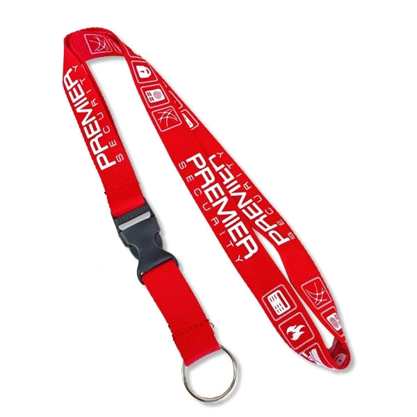 3/4" Wide Economy Flat Polyester Lanyard - Screen Printed