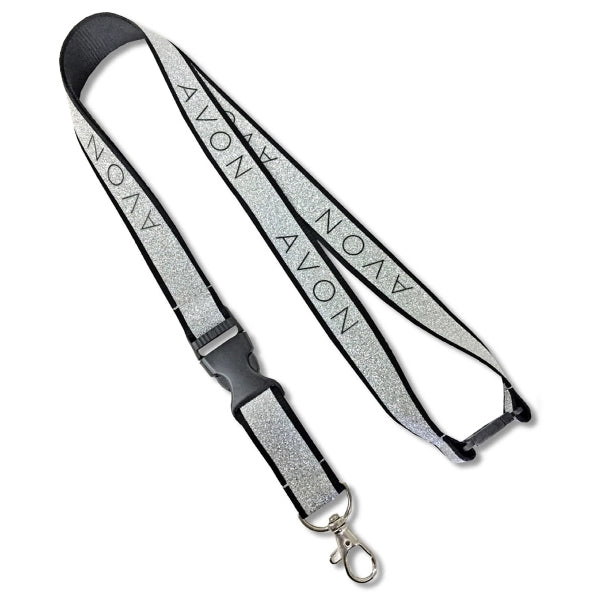 3/4" Wide Custom Printed Glitter Lanyard