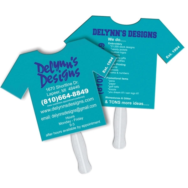 T-Shirt Auction Sandwiched Hand Fan Full Color