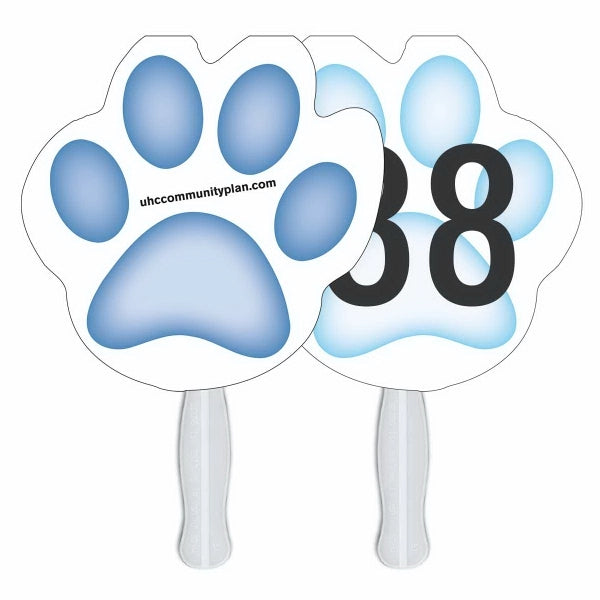 Paw Auction Sandwiched Hand Fan Full Color