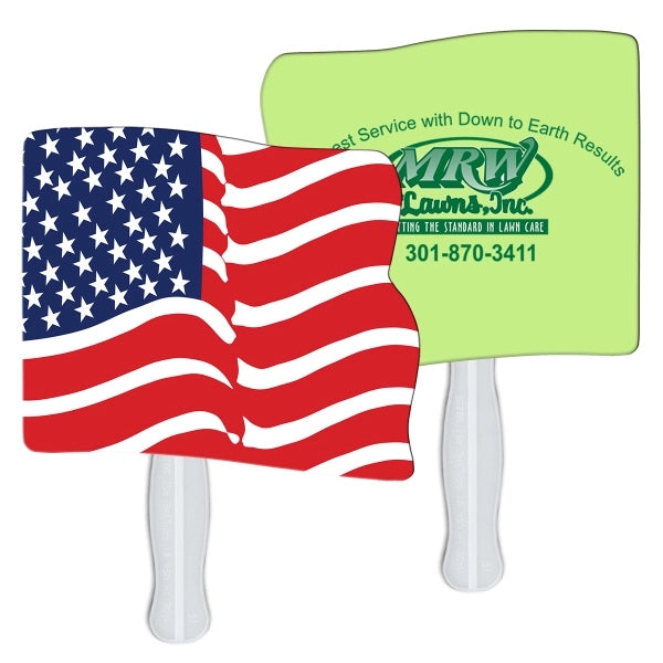 Flag Sandwiched Hand Fan Full Color
