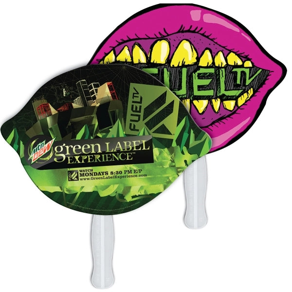 Lemon/Lime Sandwiched Hand Fan Full Color