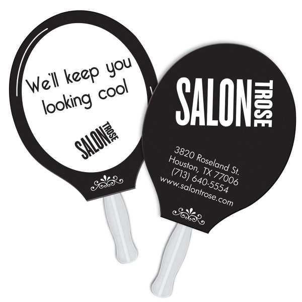 Tennis Racquet Sandwiched Hand Fan Full Color
