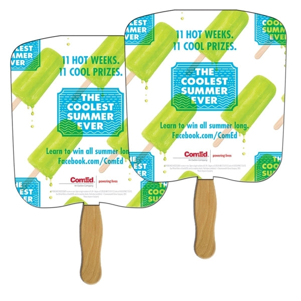 Bread Slice Digital Sandwiched Fan w/ Wood Stick