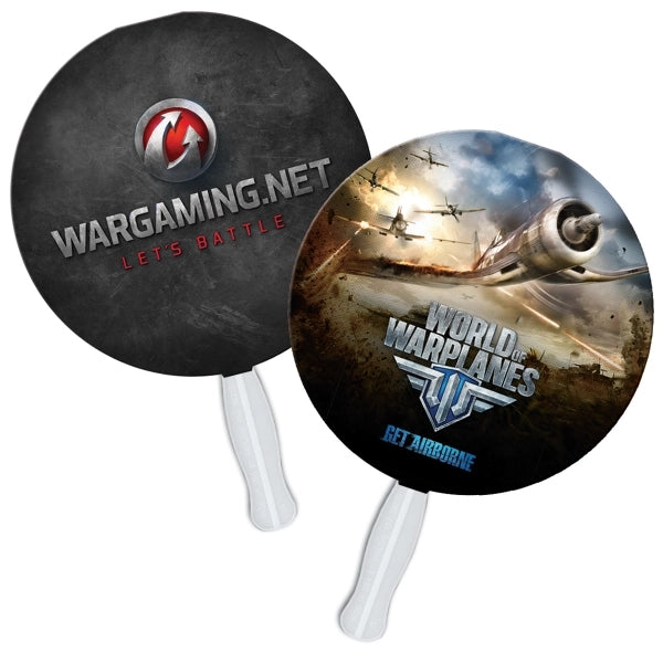 Round Sandwiched Hand Fan Full Color