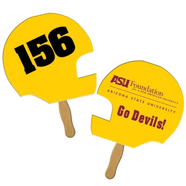 Helmet Auction Sandwiched Hand Fan Full Color