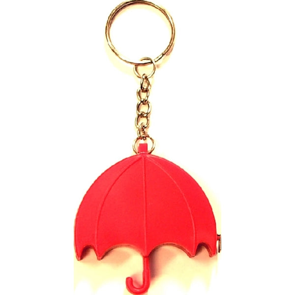 Umbrella shape tape measure key chain