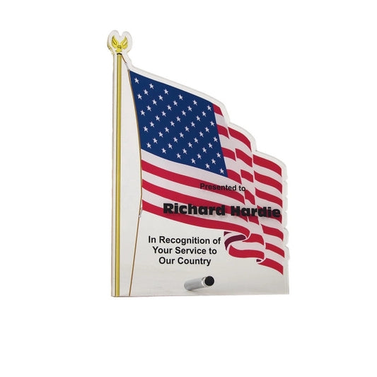 Acrylic Pin Flag Award