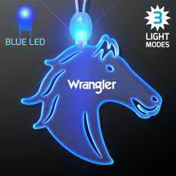 Acrylic Horse Head Shape Necklace with LED