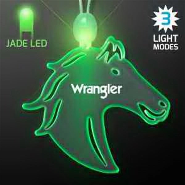 Acrylic Horse Head Shape Necklace with LED