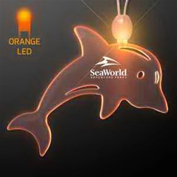 Acrylic Dolphin Shape Necklace with LED