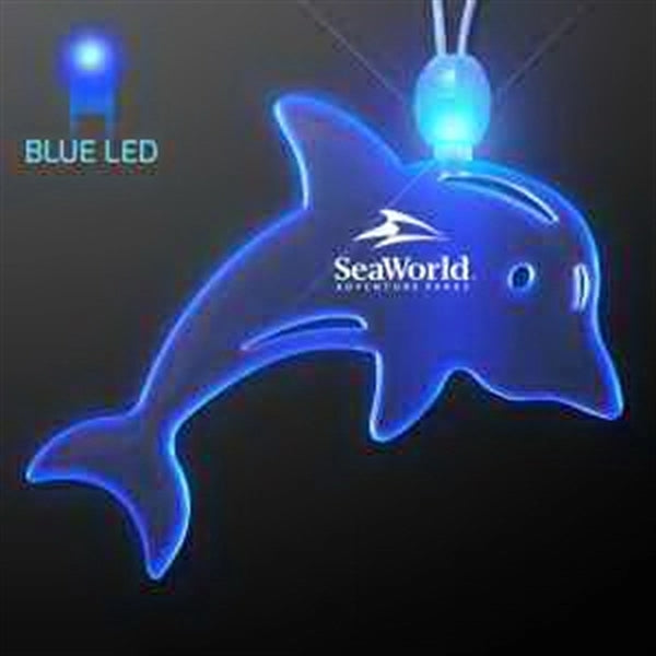 Acrylic Dolphin Shape Necklace with LED