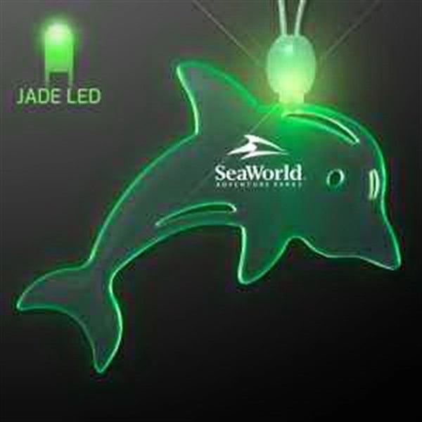 Acrylic Dolphin Shape Necklace with LED