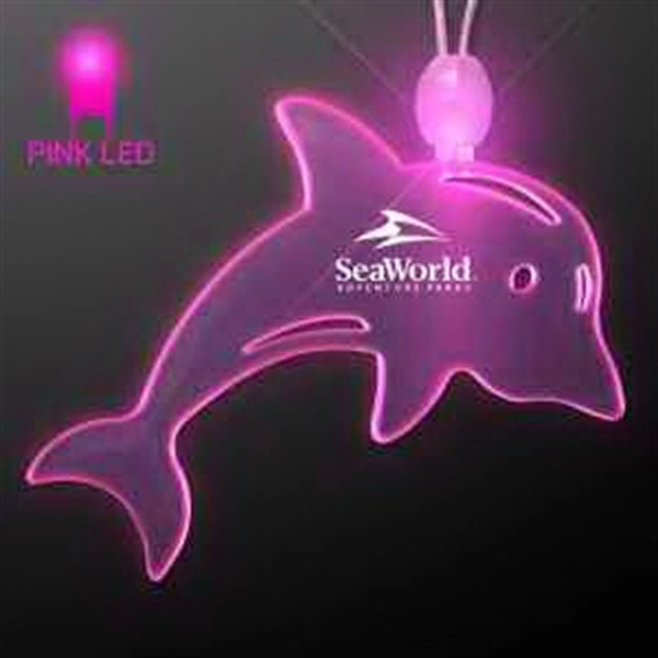 Acrylic Dolphin Shape Necklace with LED