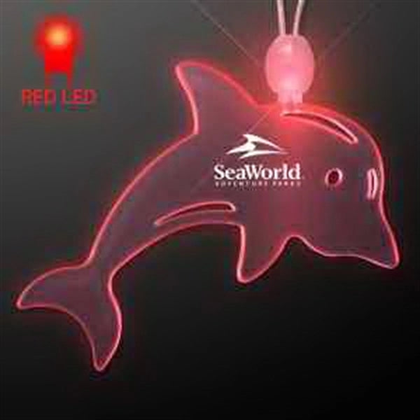 Acrylic Dolphin Shape Necklace with LED
