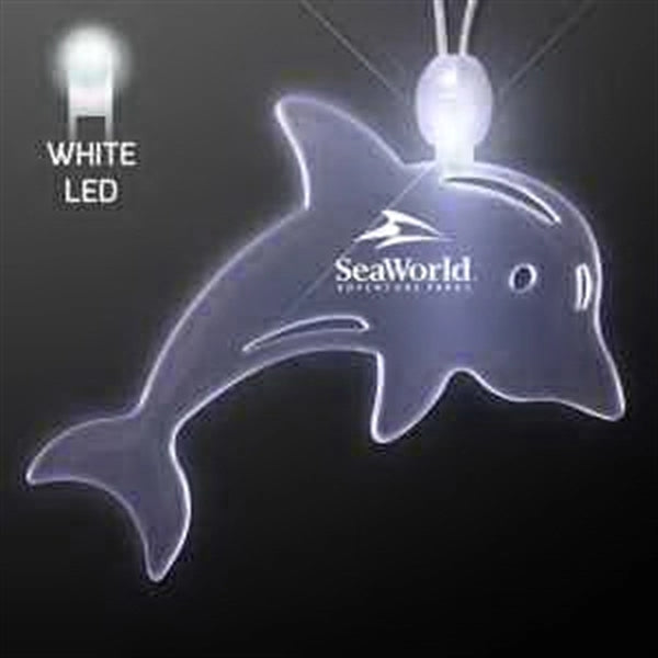 Acrylic Dolphin Shape Necklace with LED
