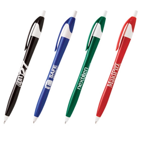 Plastic plunger action ballpoint pen
