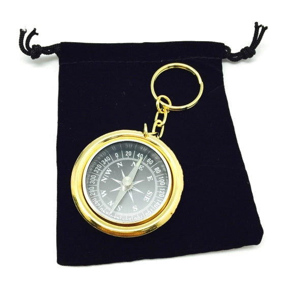 Brass Compass Keychain