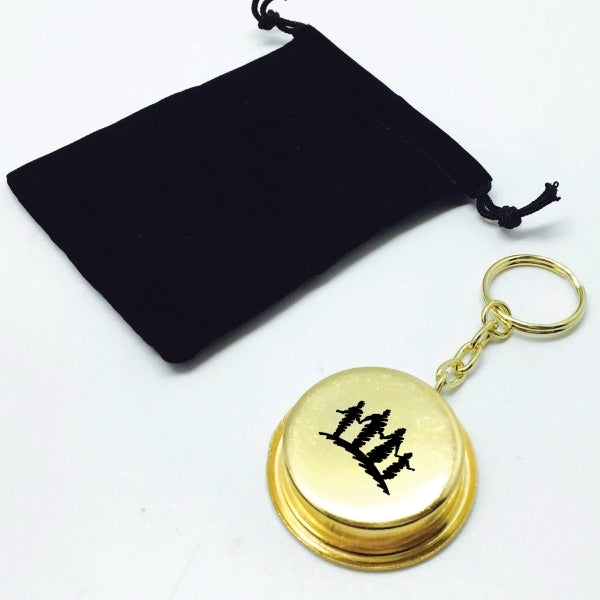 Brass Compass Keychain