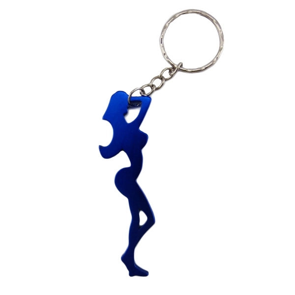 Girl Figure Shaped Bottle Opener Key Ring
