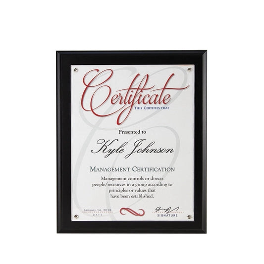 Econoframe Certificate