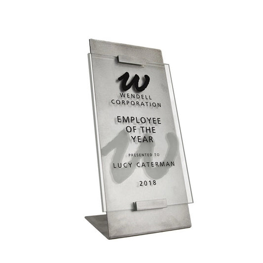 Bent Metal Standing Glass Award