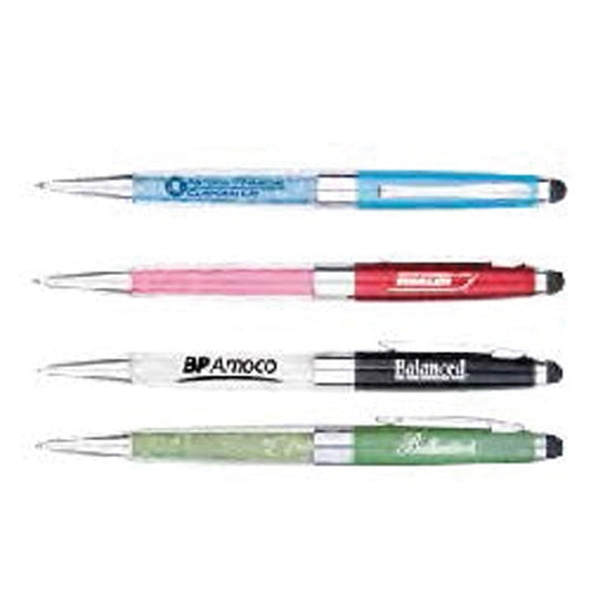 Metal Glitter Pen with Stylus